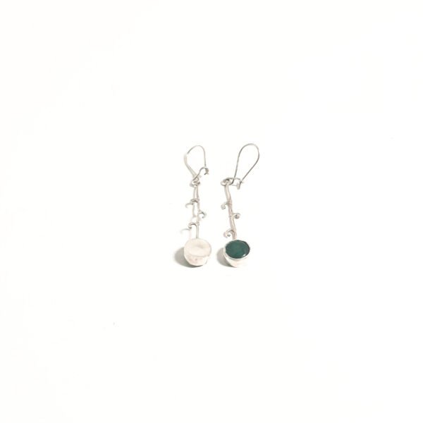 Jade Stone Branch Earrings - Görsel 2