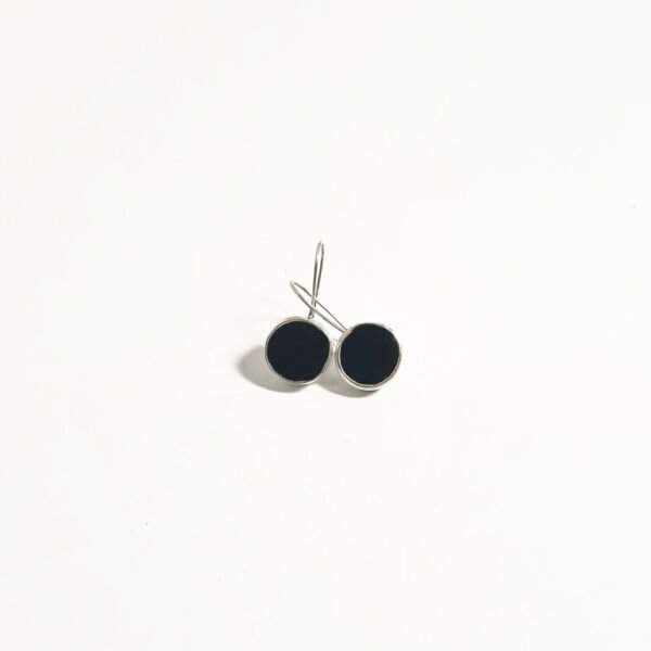 Onyx Stone Round Earrings