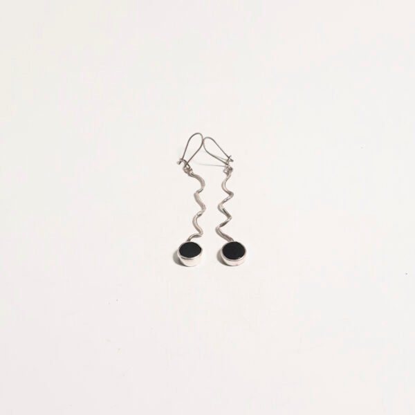 Onyx Stone Round Earrings