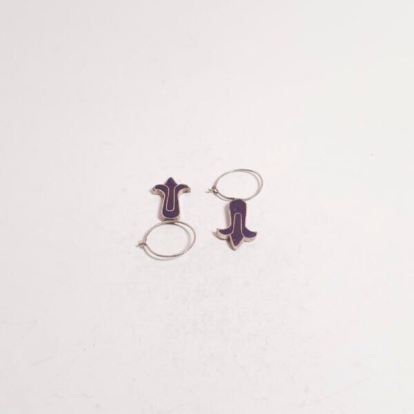 Purple Tulip Earrings - Görsel 2