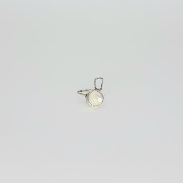 Square Round Ring with Mother of Pearl Stone