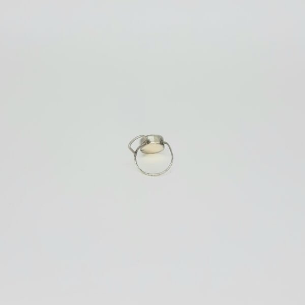 Square Round Ring with Mother of Pearl Stone - Görsel 3