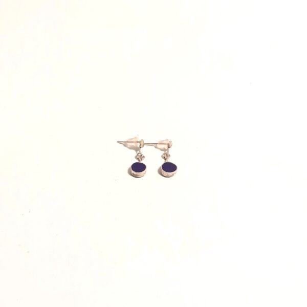 Purple Round Earrings