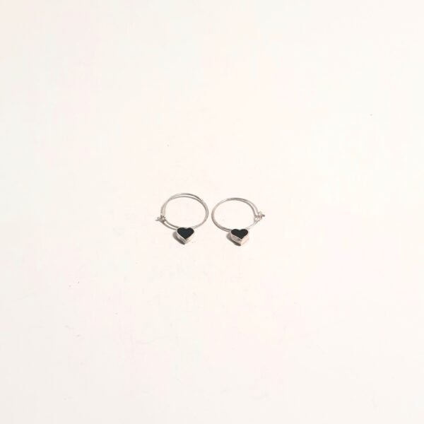 Black Heart Earrings