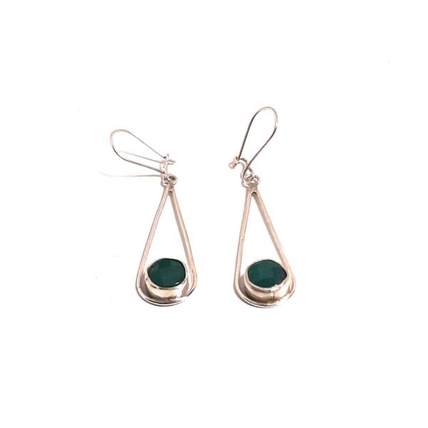 Jade Stone Drop Earrings