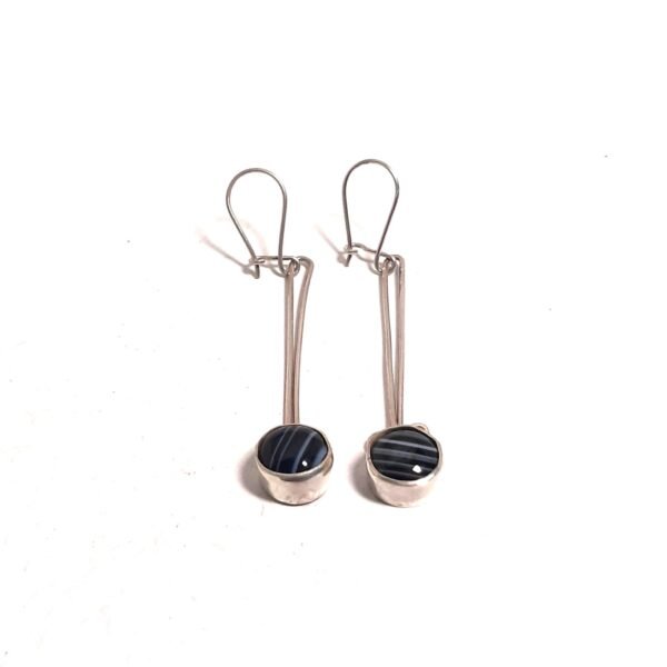 Onyx Stone Bar Earrings