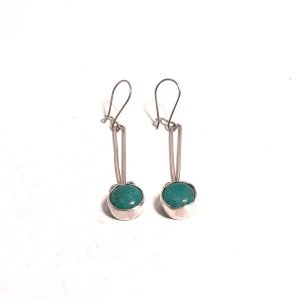 Turquoise Stone Bar Earrings