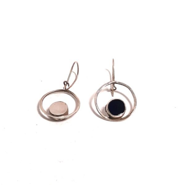 Onyx Stone Spotted Earrings - Görsel 2