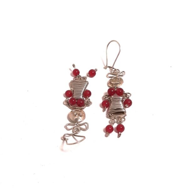 Sexy Girl Earrings with Agate Stone - Görsel 2