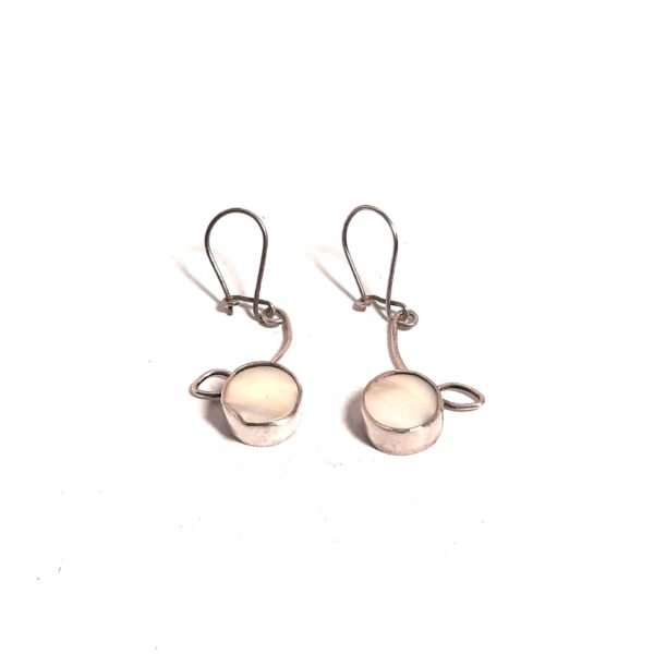 Leaf Earrings with Mother of Pearl Stone