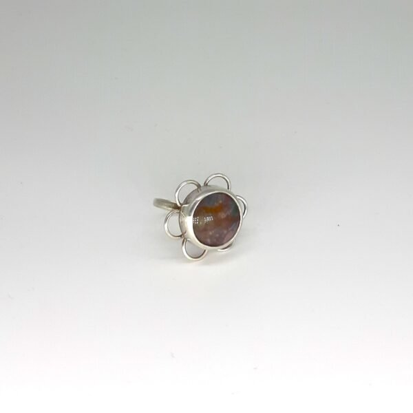 Indian Agate Stone Flower Ring