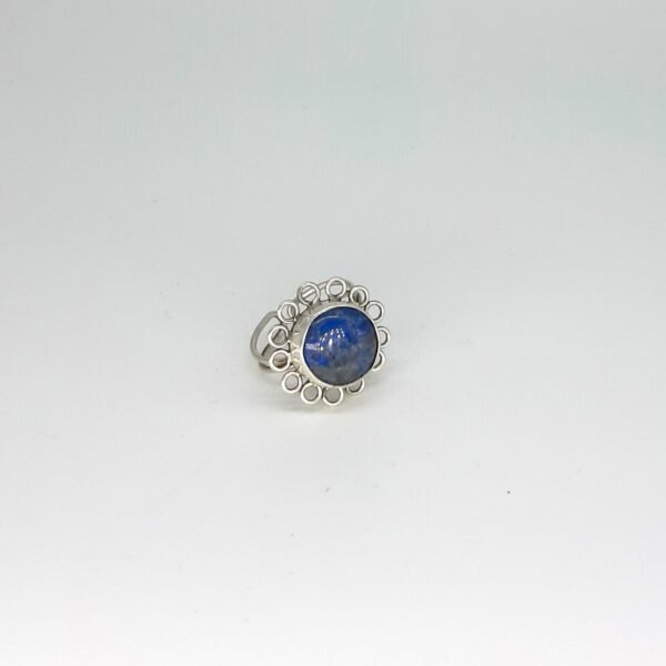 Lapis Lazuli Stone Flower Ring