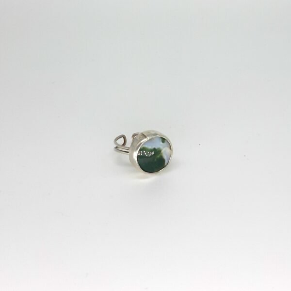 Indian Agate Stone Round Ring