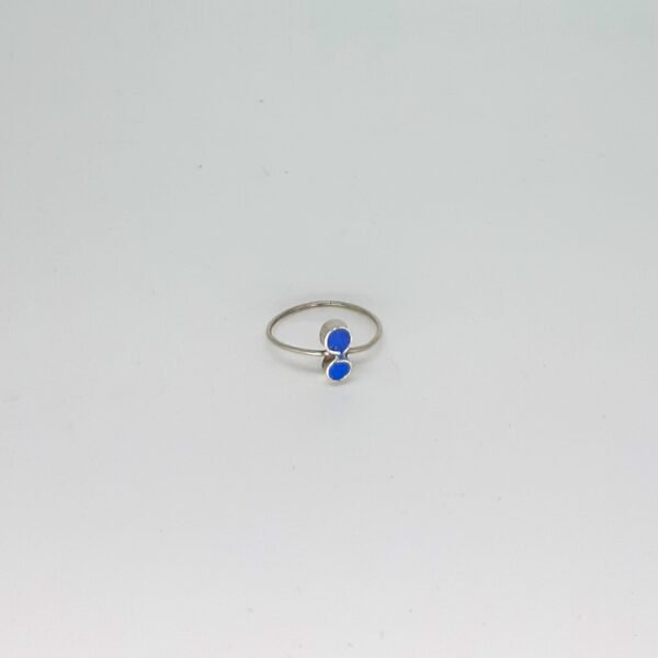 Saks Blue Double Round Ring