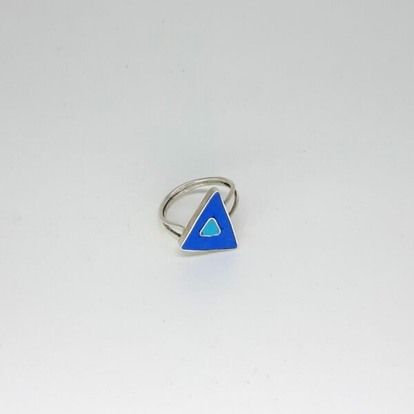 Triangle Evil Eye Bead Ring