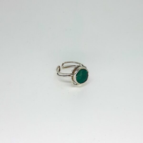 Jade Zigzag Round Ring