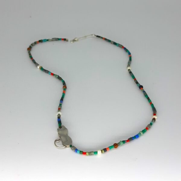 Mixed Stone Cat Necklace